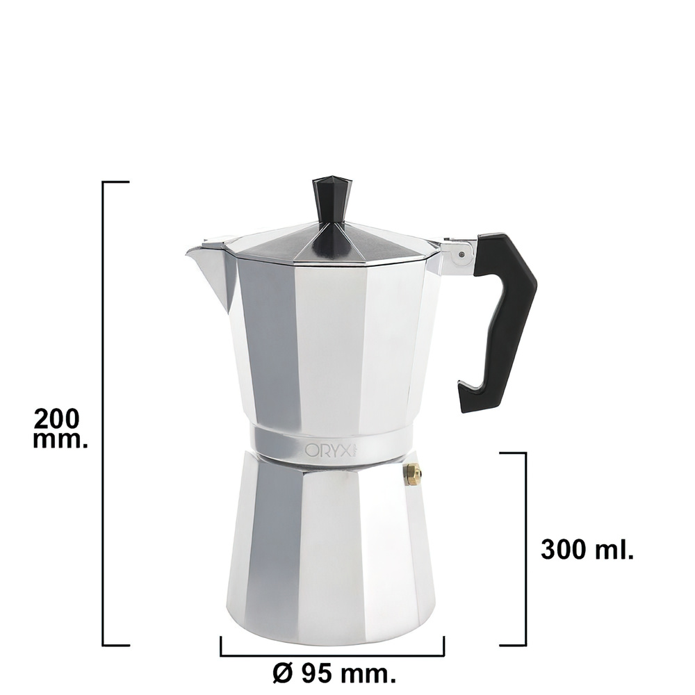 150 ML Oryx 5056011 Cafetera Aluminio 3 Tazas